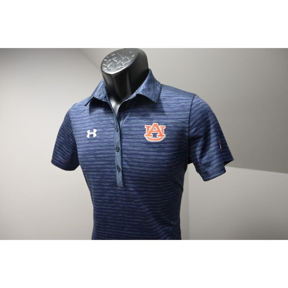 Under Armour Golf Polo Shirt Top Performance‎ Auburn Tigers Womens Sz Small